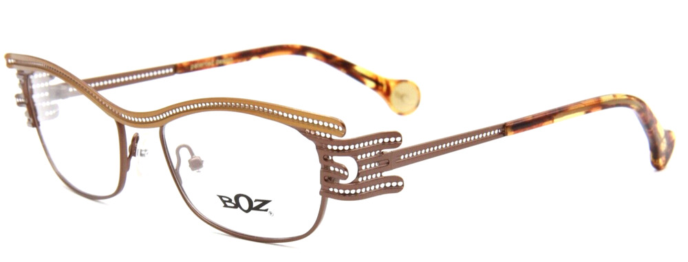BOZ TATOO BROWN DESIGNER EYEGLASSES FRAME MADE IN FRANCE AUTHENTIC OPTICAL